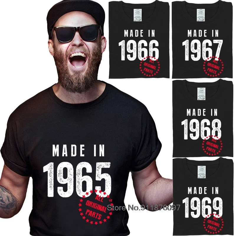 

Funny T shirt Husband Birthday Gift 100% Cotton Retro TShirts 1965 1966 1967 1968 1969 Cool Print Man Round Neck Clothes