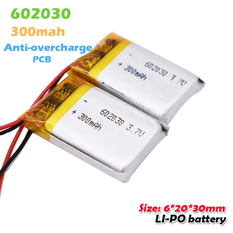 602030 3 7 V 300mAh литиевая полимерная аккумуляторная батарея для MP4 Bluetooth-динамика