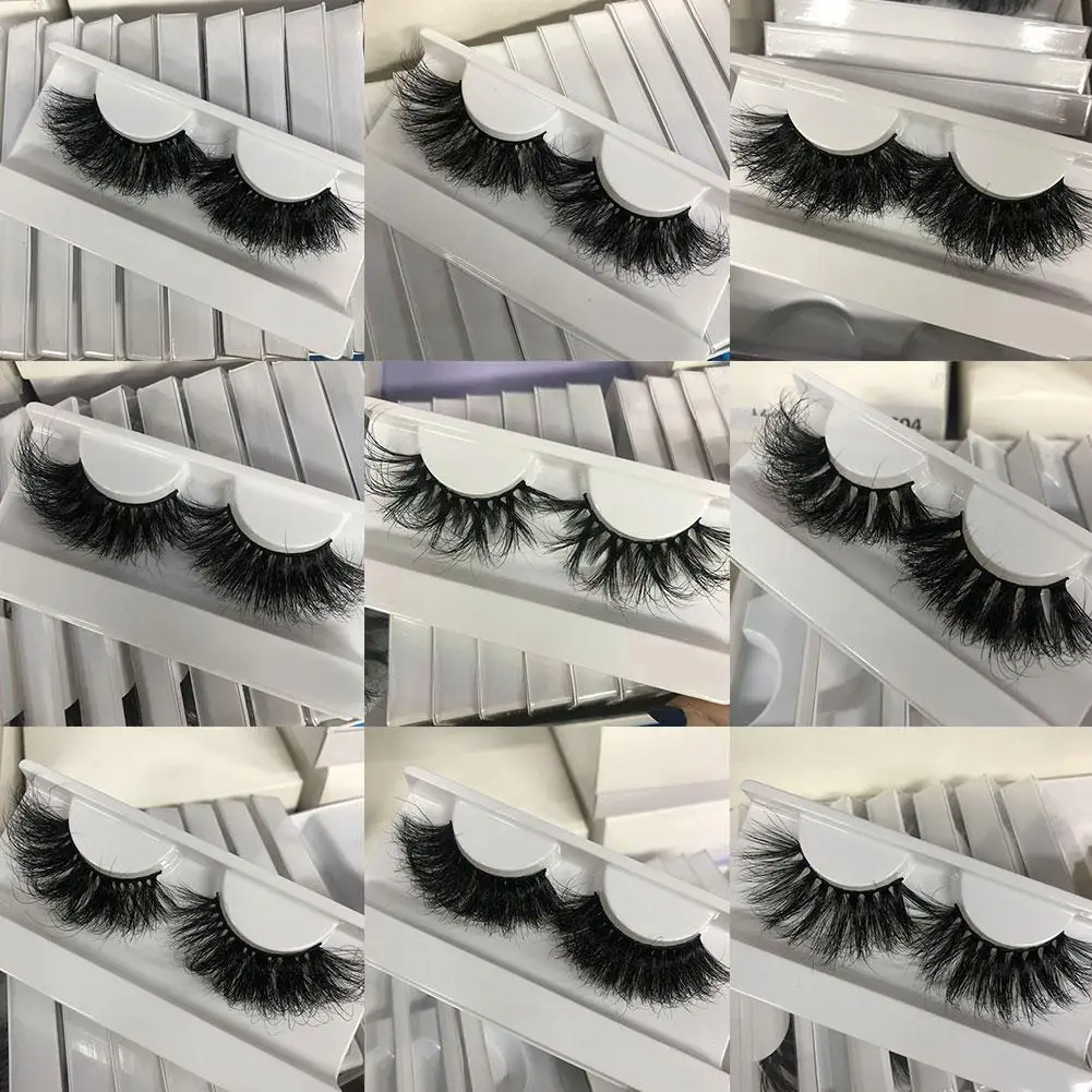 

3dcurly Fried Hair Mink Lashes Dramatic Fluffy 25mm Eyelashes Cruelty Lash Reusable Free Eye Long Messy M6t0