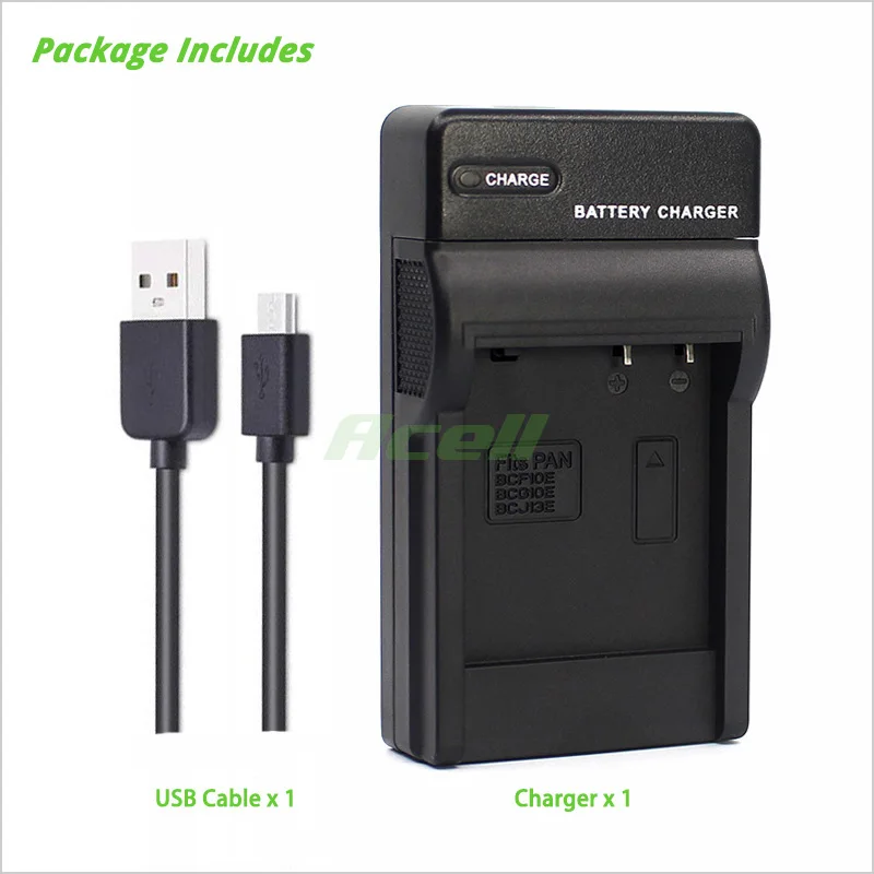 DMW-BCG10E DE-A66B USB зарядное устройство для камеры Panasonic DMC-TZ6 TZ7 TZ8 TZ10 TZ18 TZ20 ZS1 ZS3 ZS5 ZS6 ZS7 ZS8 ZR1