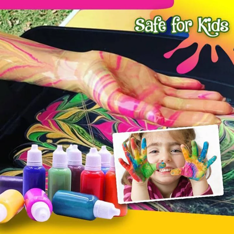 Набор для рисования на воде гидрографический мрамором набор инструментов