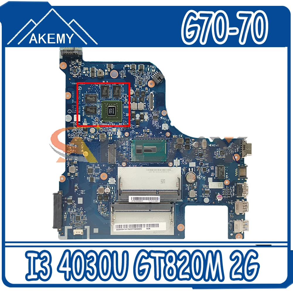 

Akemy AILG1 NM-A331 Motherboard For Lenovo G70-70 Z70-80 G70-80 Laptop Motherboard CPU I3 4030U GT820M 2G 100% Test Work