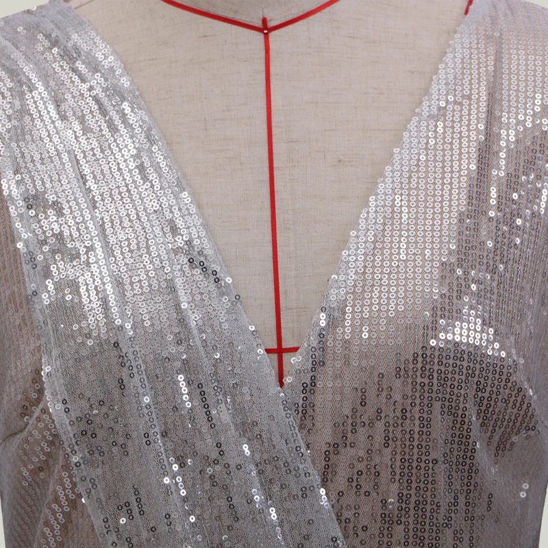 Thereadict Серебряное Сексуальное Платье с пайетками женские вечерние платья длинным