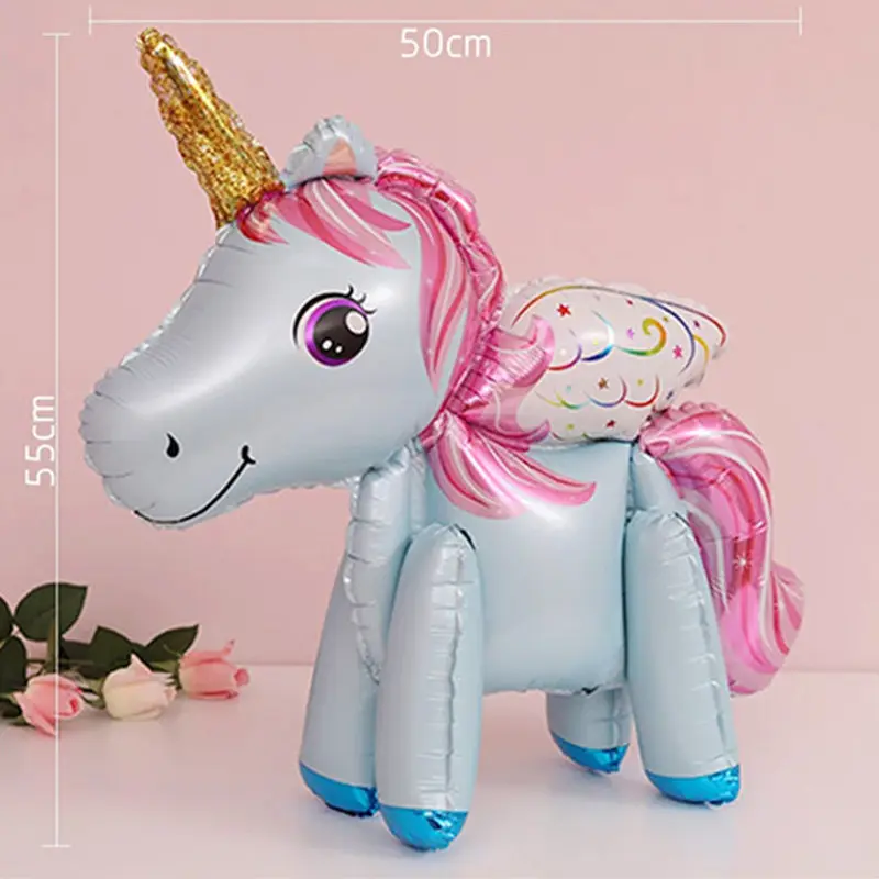 style 6 1 шт., фольгированные воздушные шары-единороги, розовые, гигантские, радужные, единороги, баллоны, украшения для дня рождения, детские товары для шоу, воздушные балоны - Цвет: style 6