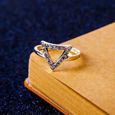 Женские Треугольные кольца со звездой и луной кольцо с пентаграммой ювелирные