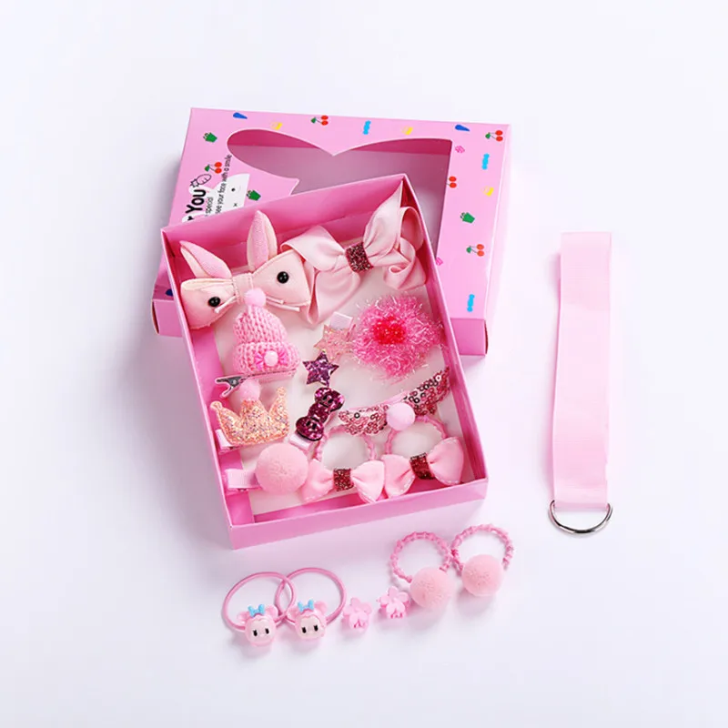 Box packaging 18-куб/коробка Новые Детские аксессуары-заколки для волос для маленьких Boog цветок головные уборы ее зажимы для девочек головные уборы - Цвет: Box packaging