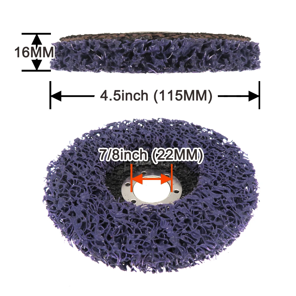 

115mm Poly Strip Disc Abrasive Wheel Sanding Disc Paint Rust Remover Clean Grinding Wheels for Durable Grinder Car Motorcycles