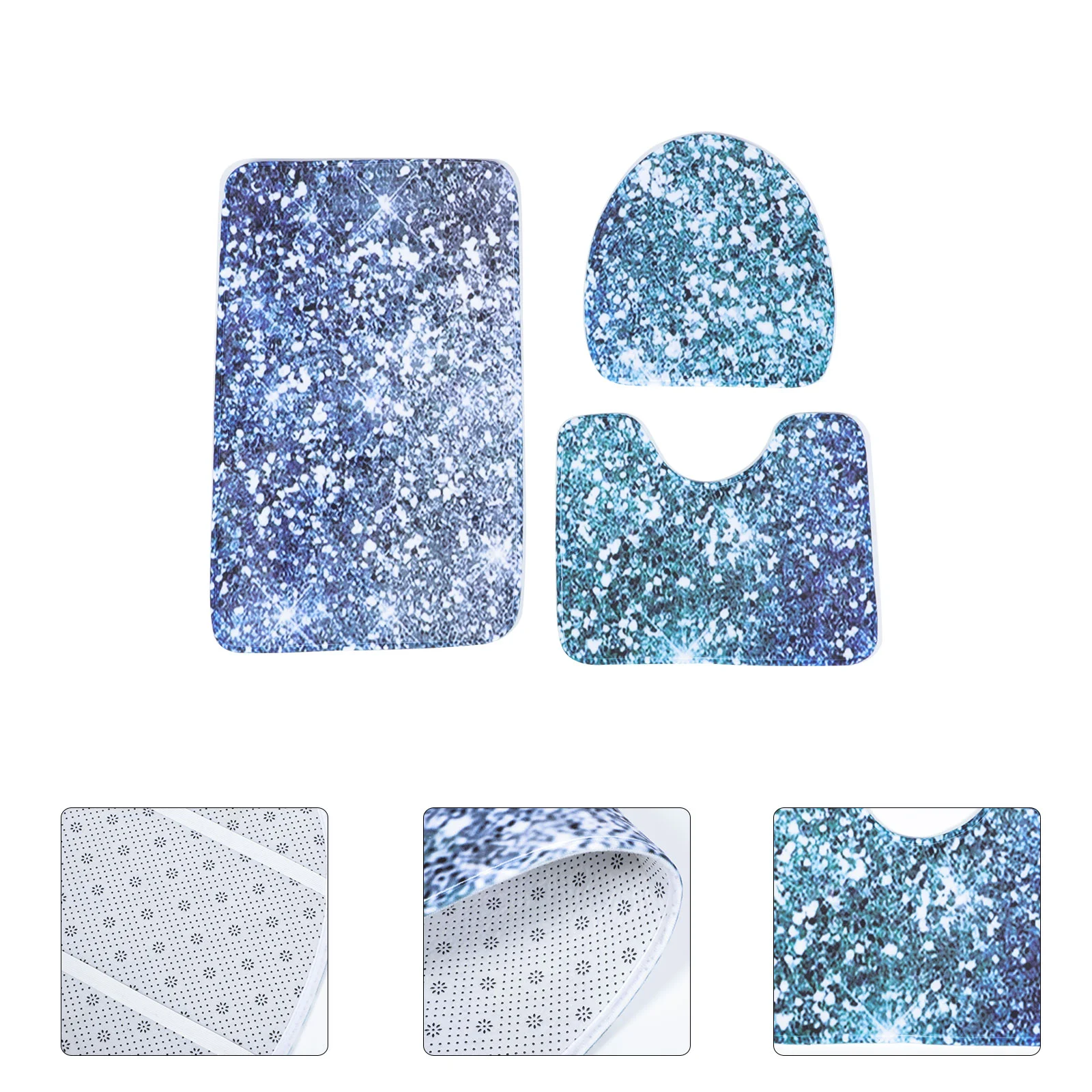 

1 комплект универсальных напольных ковриков, подушки для крышки унитаза, принадлежности для ванной комнаты