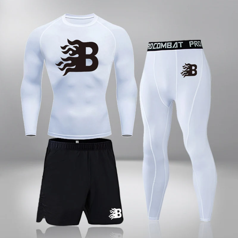 

Thermal Underwear Men Sportswear Compression Sport Suits Quick Dry Clothes Sports Joggers Training Gym Fitness Tracksuits