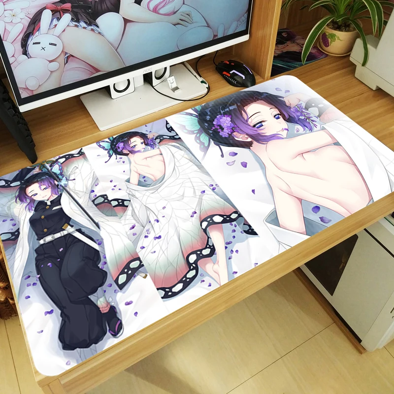 

Demon Slayer: Kimetsu no Yaiba Anime Large Mouse Pad Keyboard Mice Desk Laptop Mat Huge Mousepad Rubber Gaming Playmat 70x40cm