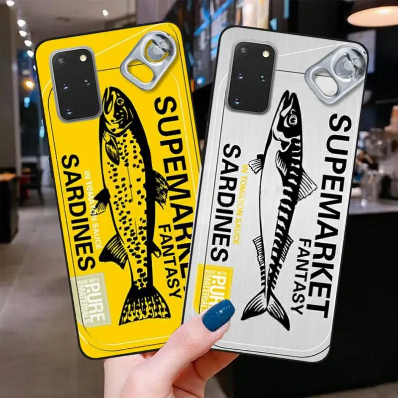 

Cute Supermarket Fantasy Sardines Fish Phone Case for Samsung S20 plus Ultra S6 S7 edge S8 S9 plus S10 5G lite 2020