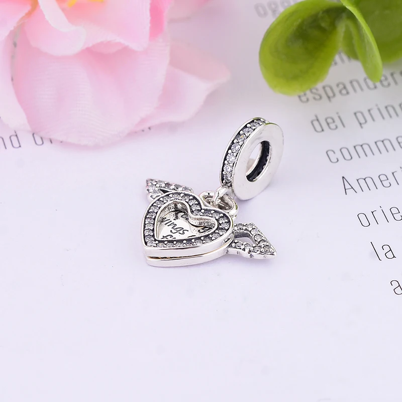 Новое поступление 100% 925 Серебряные Крылья Ангела летающие циркониевые бусины