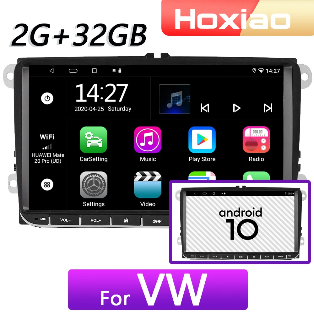 Автомагнитола на Android 10 мультимедийный плеер для Volkswagen VW Golf Polo Passat B7 B6 Skoda Seat 2003 2017