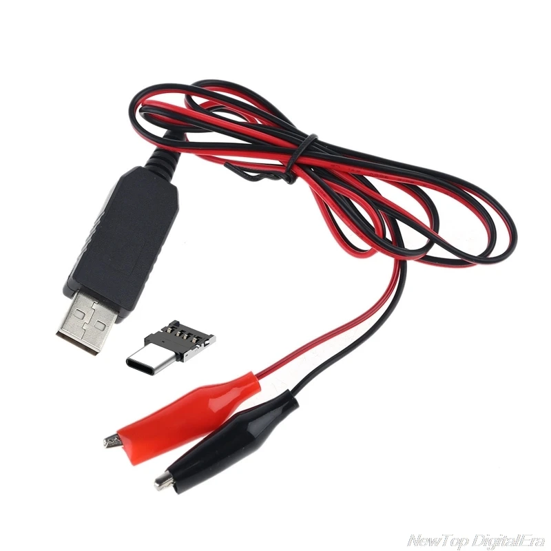 DIY Type C USB для 1 5 V 3V 4 6V 9V 12V силовой кабель AA AAA D размер аккумулятора уничтожитель