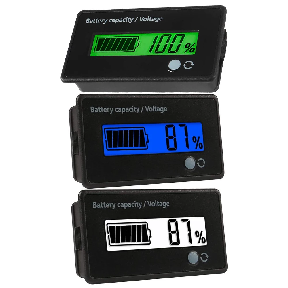 

Цифровой вольтметр тестер напряжения 6-73 в 12 В 24 в 48 в свинцово-кислотный литиевый аккумулятор индикатор емкости автомобильный мотоцикл изм...