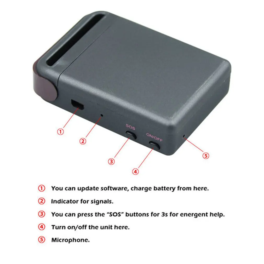 Мини-трекер TK102B с GSM GPRS GPS в режиме реального времени Автомобильное устройство