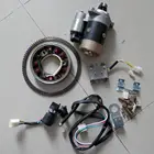 Электрический стартовый комплект для YANMAR L48, 2 кВт, переключатель ключ для двигателя, кольцо маховика