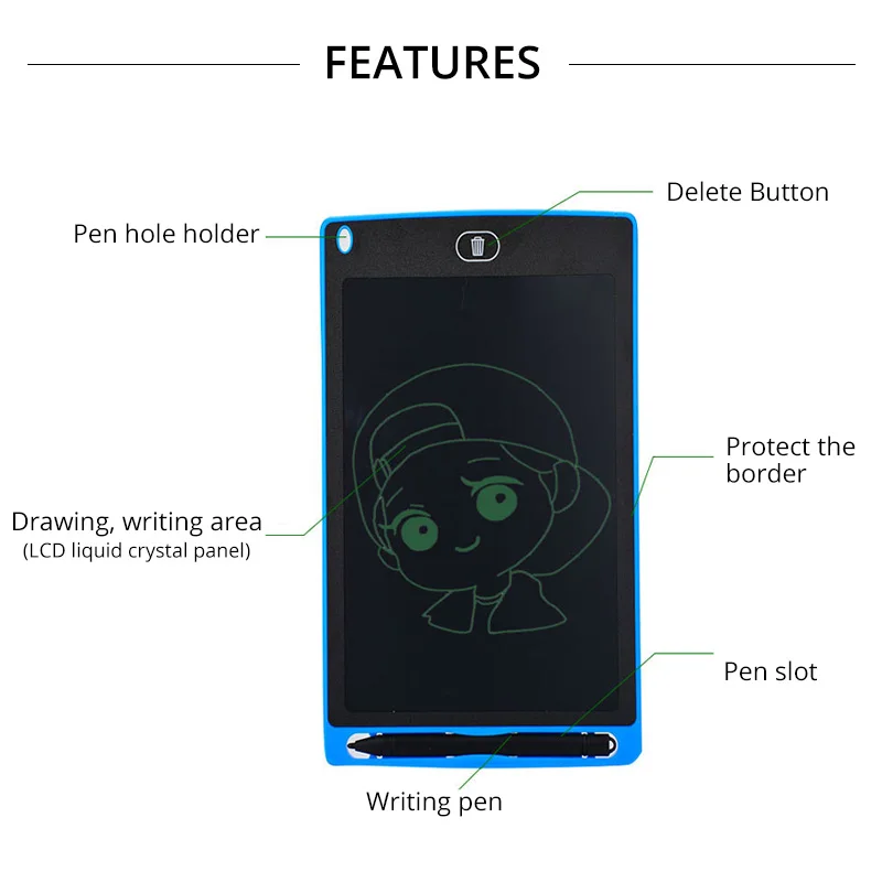 Планшет для рисования электронный графический планшет с ЖК-экраном 4 4/8 5 дюймов +