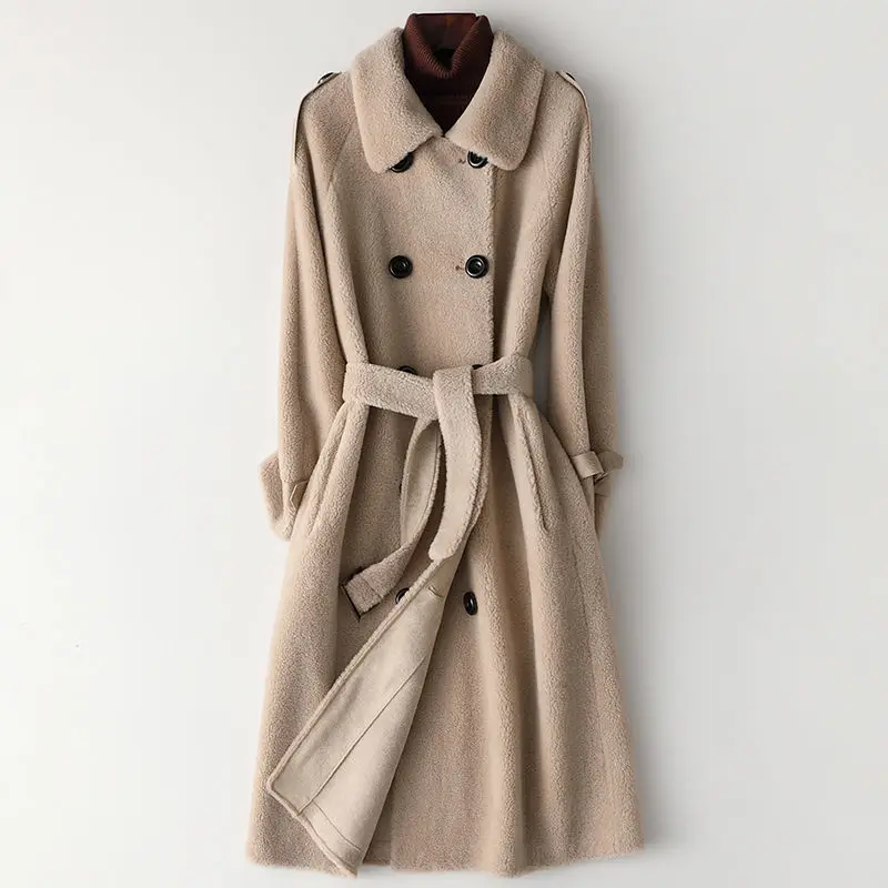 

Winter Coat Female Korean Style 2021 Sheep Shearling Jacket Women Lamb Wool Plush Coats Casual Jackets Jaqueta Feminina Y876