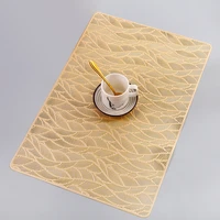pvc simple modern oil resistant non slip kitchen placemat coaster insulation pad dish coffee cup table mat home decor 51072