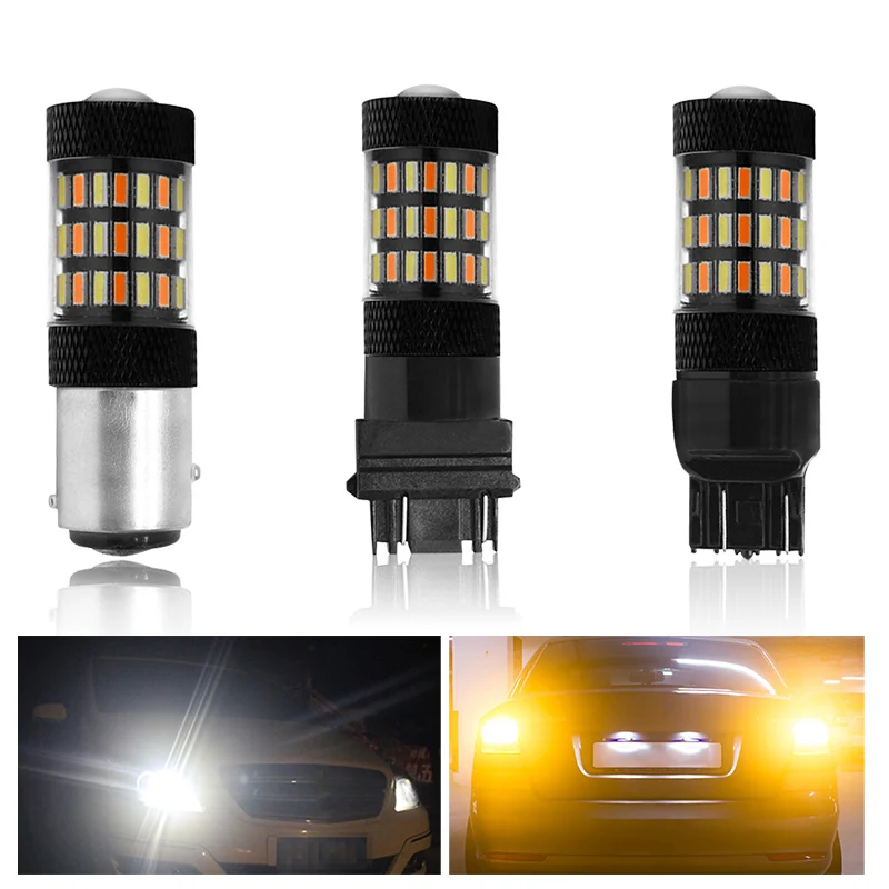 2 шт. 1157 3157 7443 указатель поворота светильник 4014 60SMD12V DRL T20 T25 BAY15D светодиодный для