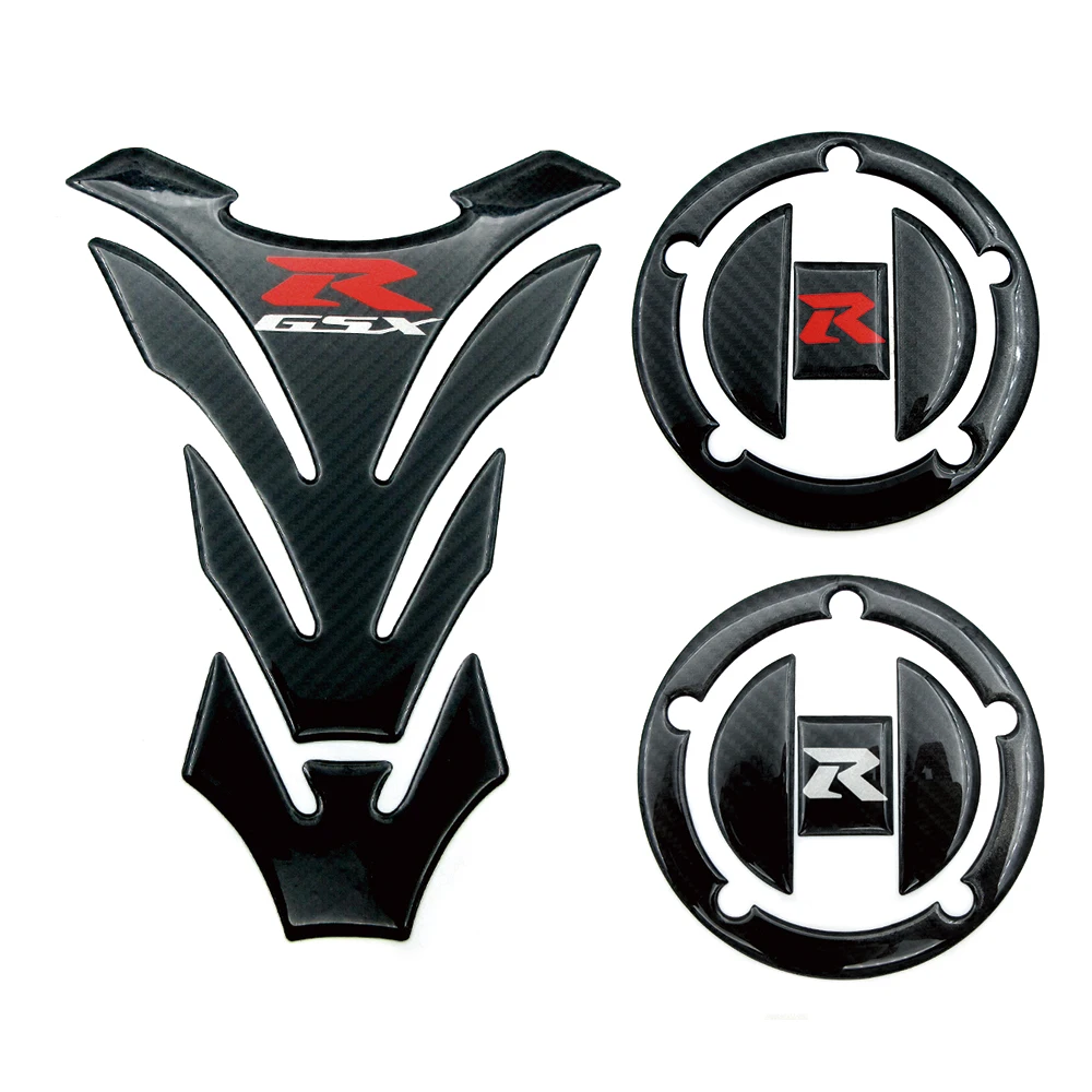 3D Углеродные волоконные наклейки мотоцикл наклейка на крышку топливного бака