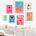 Mojito Martini коктейль сок напиток Солнечный свет настенная Картина на холсте скандинавские постеры и принты настенные картины для бара декор комнаты