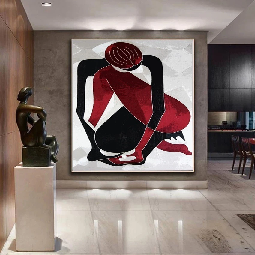 

Abstract Character Think down Poster Canvas Printing Painting Aisle Corridor Decoration Painting Living Room Study Room Decor