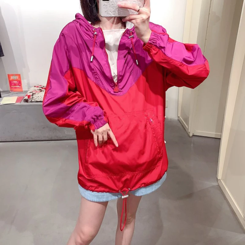 

Женское хлопковое пальто с капюшоном, свободное Элегантное повседневное пальто с капюшоном, модель T720 на осень, 2021