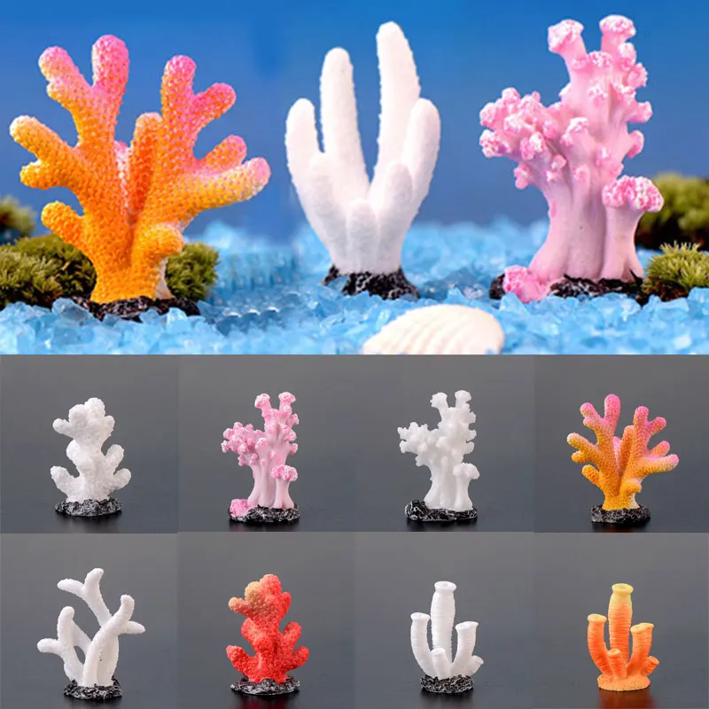 

DIY Resin Aquarium Artificial Coral Reef Colorful Decoration Fish Tank Coral Stone Landscape Ornament Aquarium Accessories New