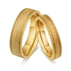 Роскошные свадебные парные кольца Дубаи золотые emery для мужчин и женщин без камня Ювелирные изделия из нержавеющей стали кольцо на палец 4 мм 6 мм