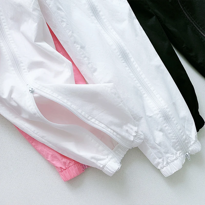 Женские брюки-карго TIGENA розовые и белые повседневные брюки с высокой талией в