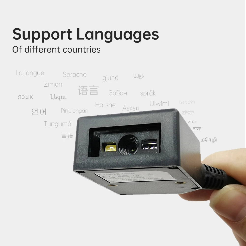 

Mini 1D 2D CCD CMOS barcode scanner with USB COM RS233 interface for implant vending machine kiosk self-service terminal