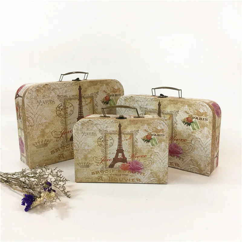 Ретро портативная коробка idyllic для свадебного подарка Подарочная розовая