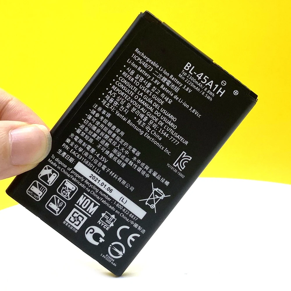 new original 2300mah bl 45a1h battery for lg k10 lte f670l f670k f670s f670 q10 k420n phone replace high quality free global shipping