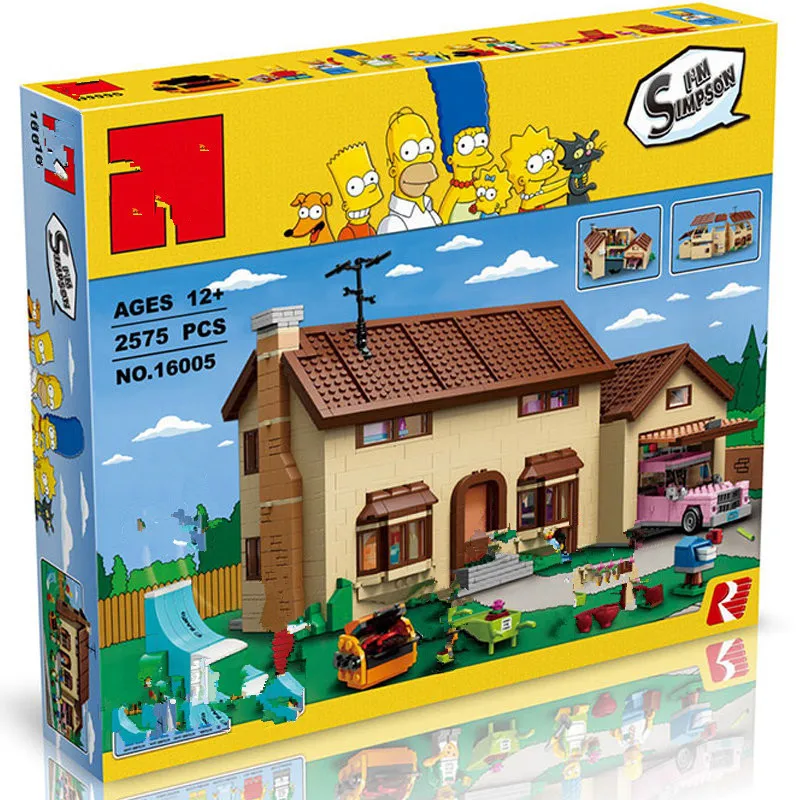 Kwik-E-Mart/Набор «Семья Симпсонов», 16005 строительные блоки, кубики, развивающие игрушки, 71006, забавный подарок для детей, сделай сам