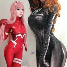 Sexy Zero Two Cosplay Costume Darling in the Franxx Klaxosaur Princess Halloween Black Cat Superhero Female Suit Jumpsuit Women