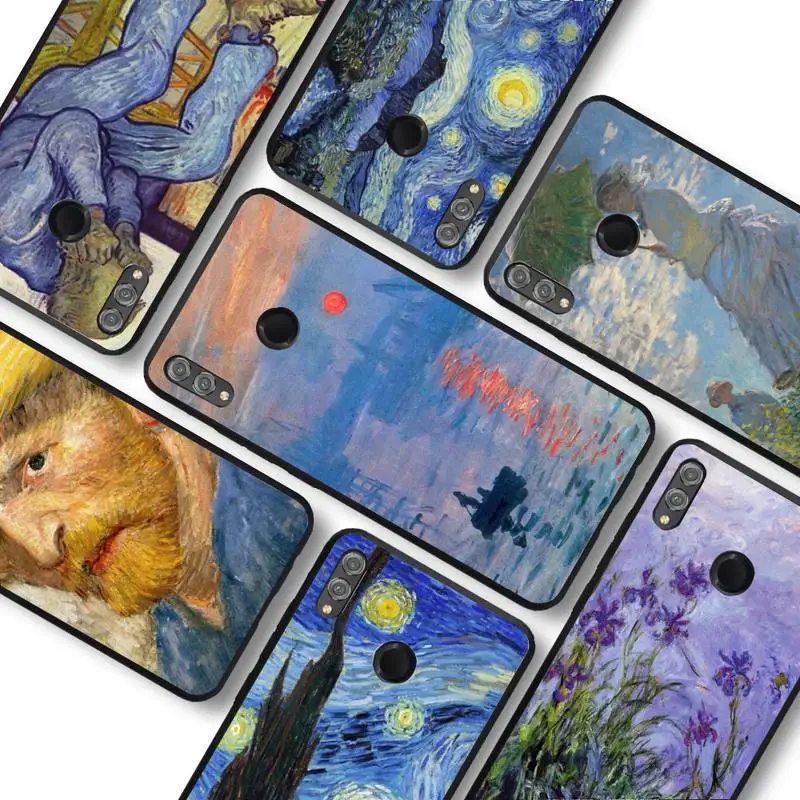 

Van Gogh Oil Painting Monet Oil Painting Phone Case For Huawei honor 10Lite 10i 20 8x 10 Funda for Honor 9lite 9xpro Back Coque