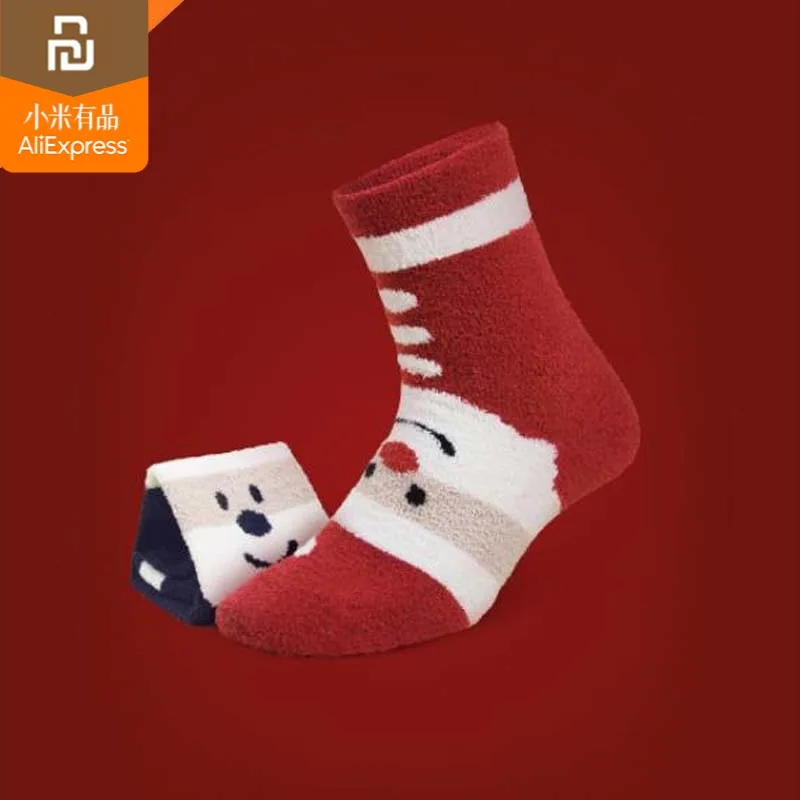 

Оригинальные бархатные рождественские чулки youpin mijia для пар, теплые и удобные мужские и женские