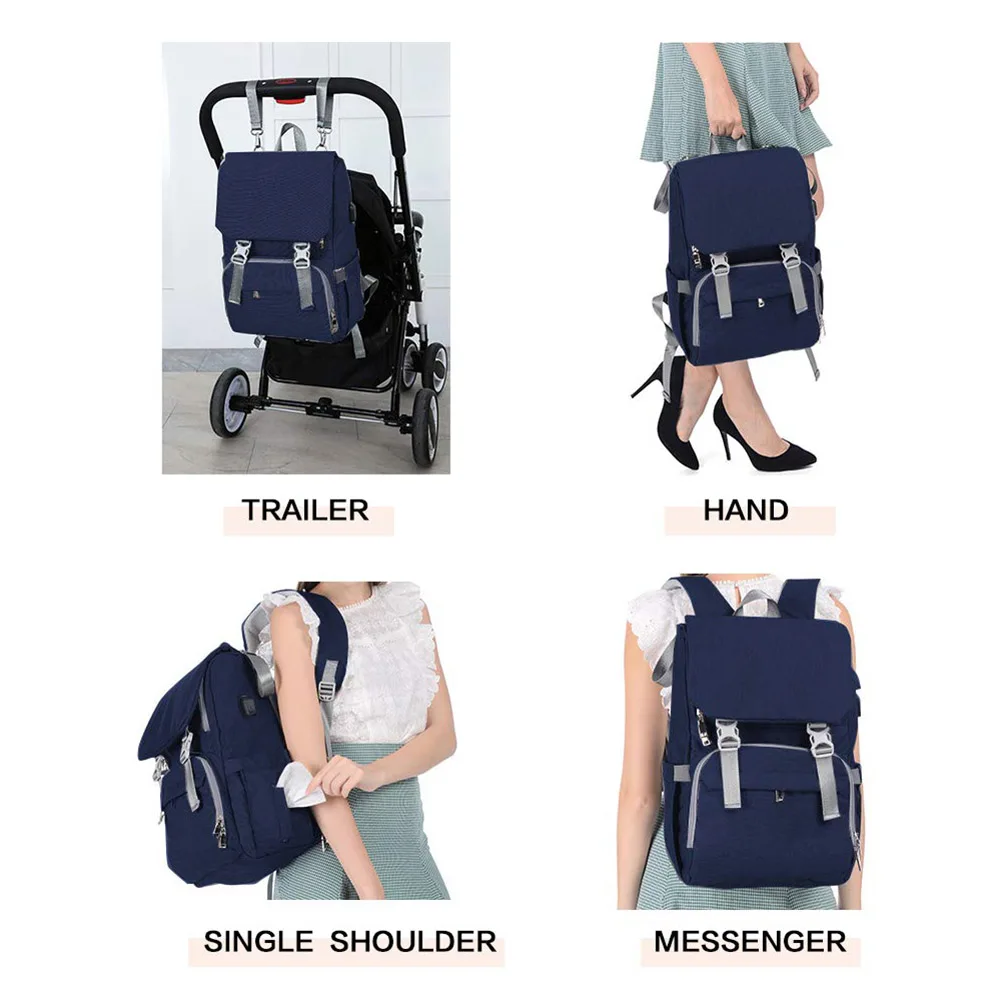 Вместительный рюкзак для подгузников дорожный дизайнерский ранец с пеленальной