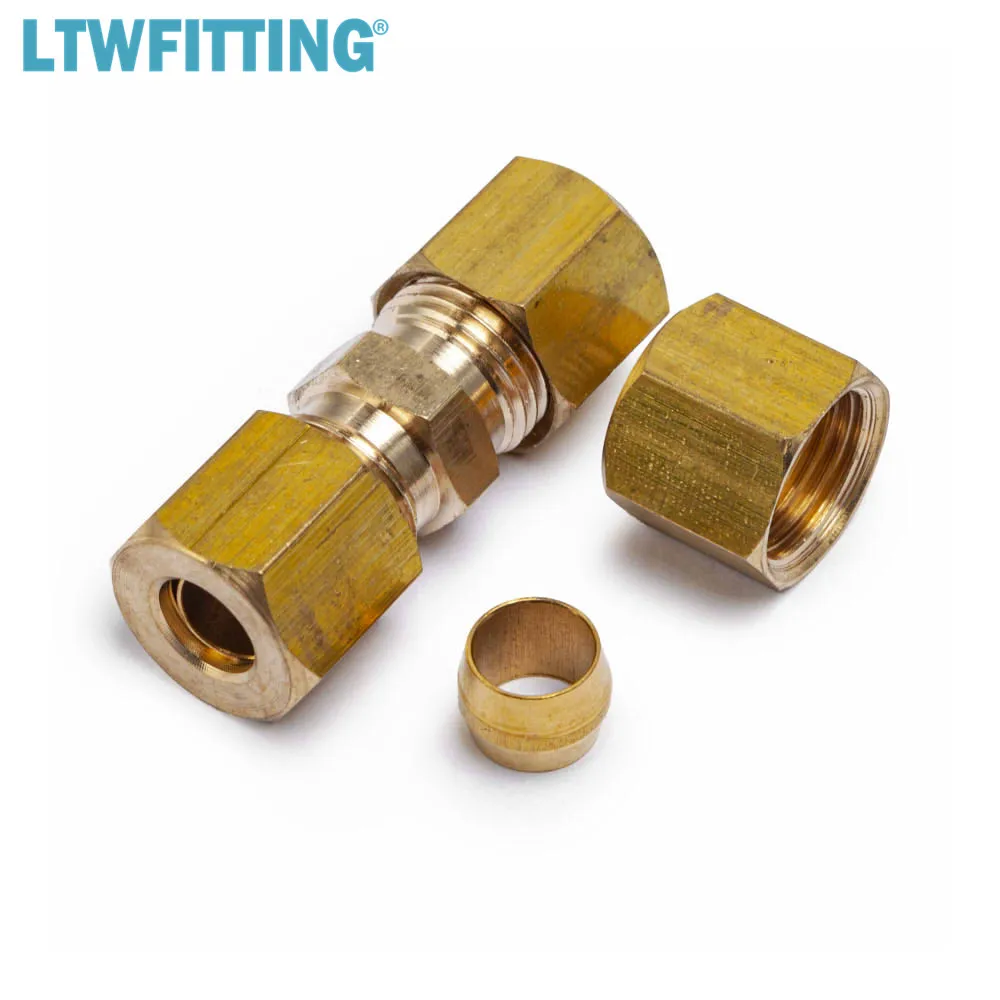 LTWFITTING Стоимостная упаковка латунного сжатия наружным диаметром 1/4 дюйма втулка