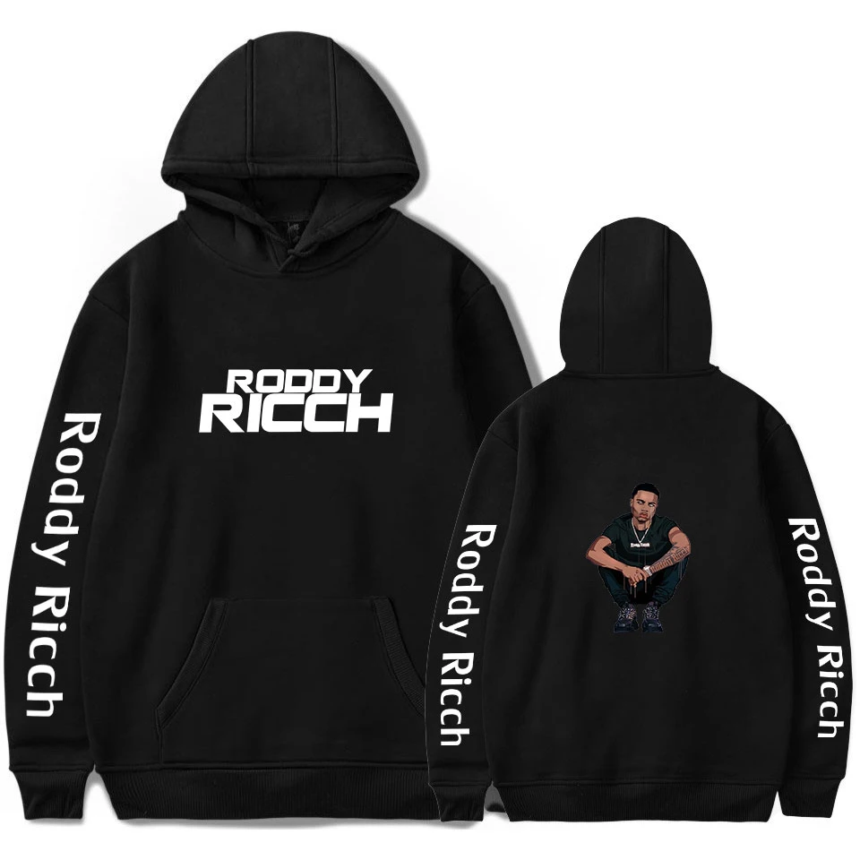 Толстовка Rapper RODDY RICCH уличная одежда Модный пуловер с капюшоном в стиле хип-хоп