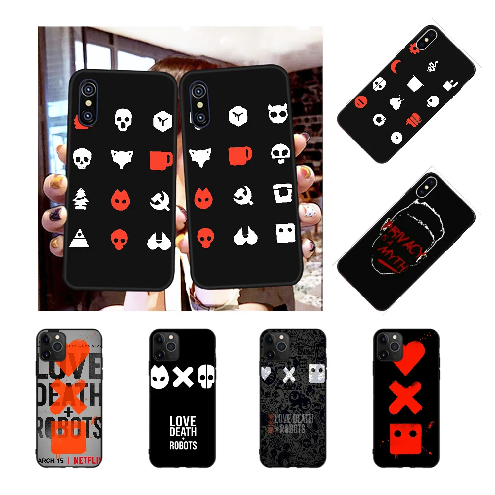 NBDRUICAI NEW TV Love Death Robots Black TPU Soft Rubber Phone Cover for iPhone 11 pro XS MAX 8 7 6 6S Plus X 5S SE XR case | Мобильные