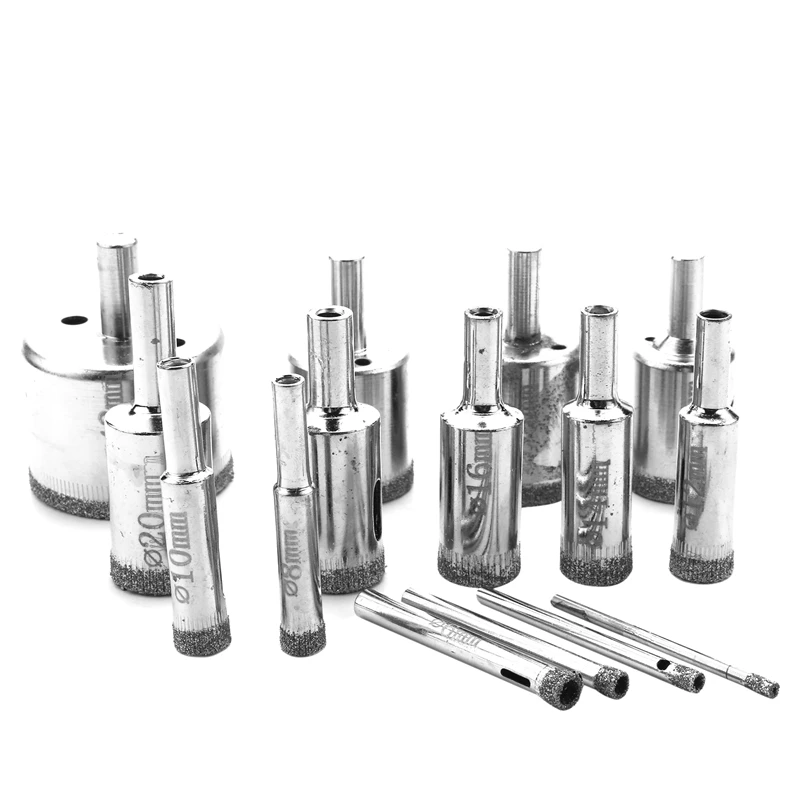 Набор сверл для отверстий комплект из 15 насадок 3-42 мм резки металла стекла плитки