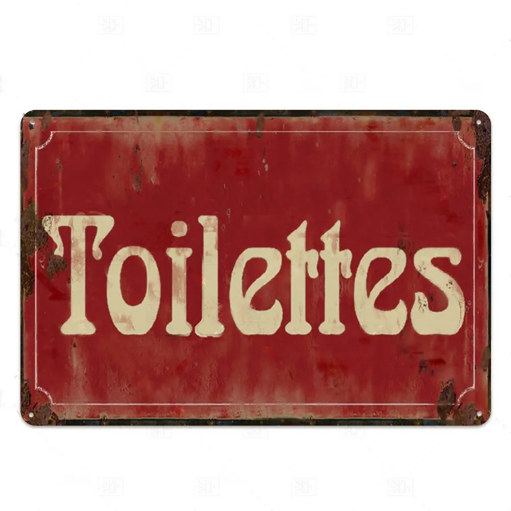 Металлическая винтажная французская Оловянная табличка Place Des Aperos в стиле ретро