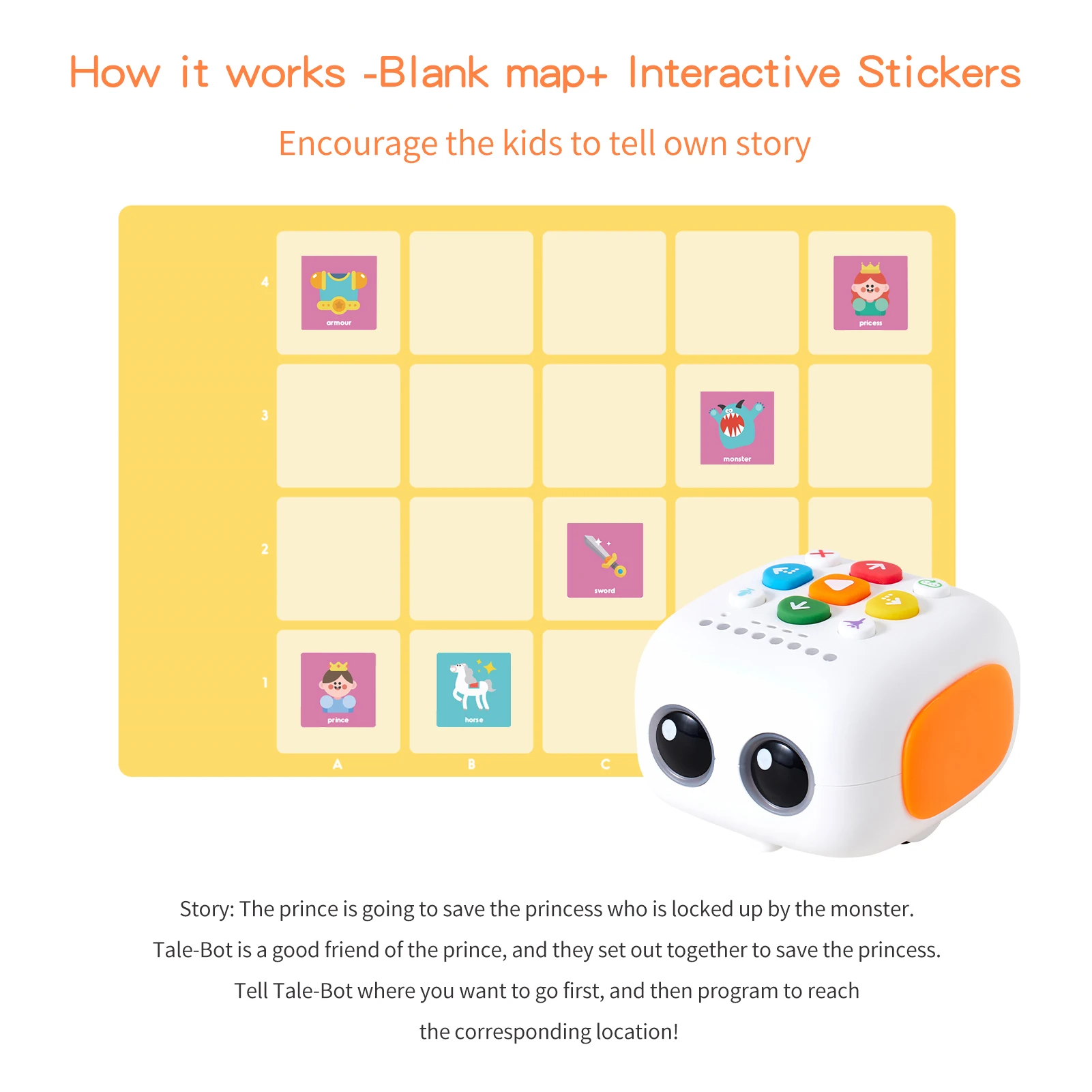 Coding Robot Kit Learning Educational STEM Toys Early Programming Interactive Voice Command with 5 Theme Maps |