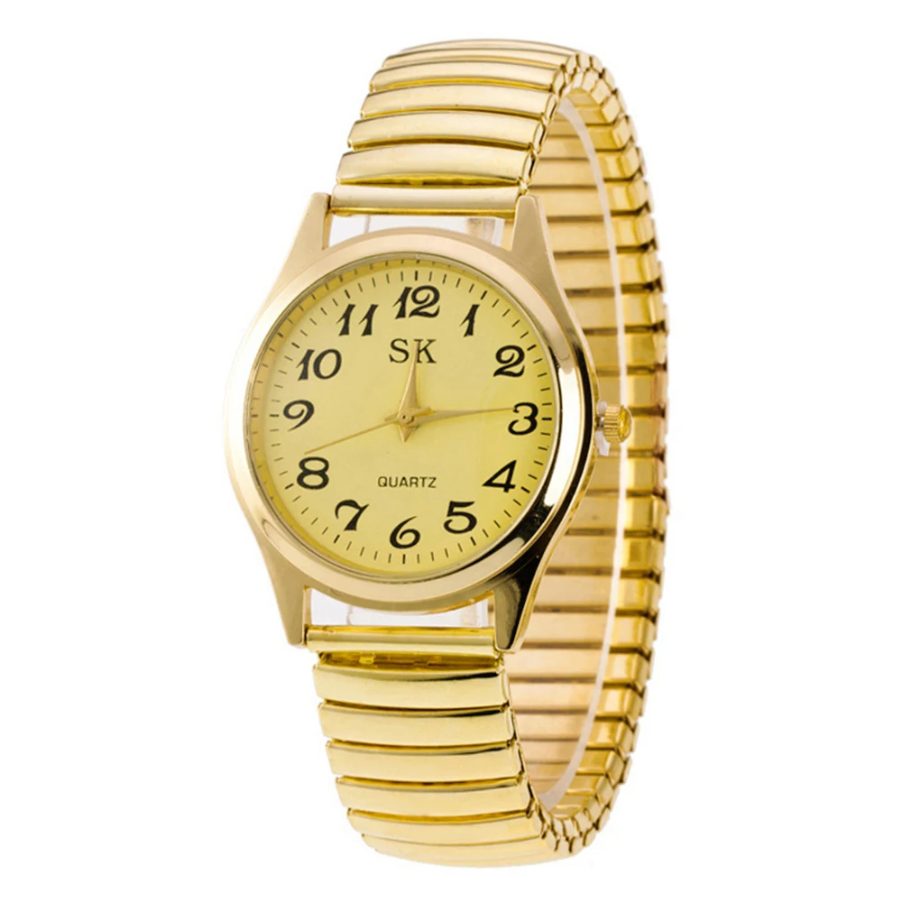 Часы наручные кварцевые для мужчин и женщин модные эластичные с резинкой на