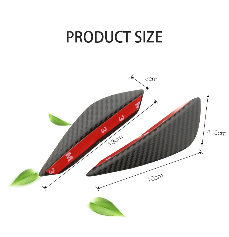 4PCS Car Front Bumper Lip Protector Rubber Rear Diffuser Car Spoiler Universal Carbon Fiber Splitter Protection Stickers Guard