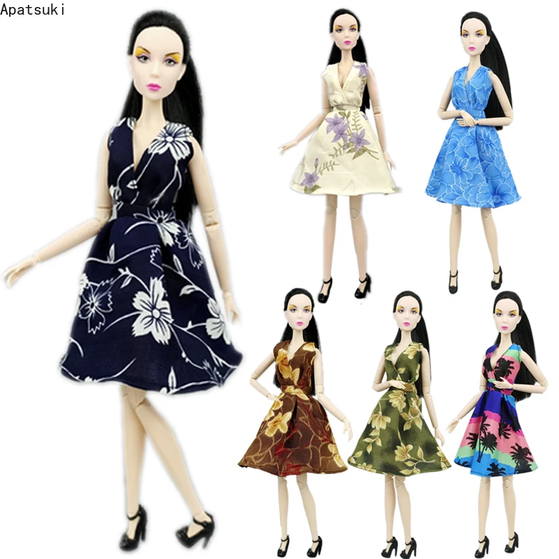 

Countryside Flower Floral Dress For Barbie Clothes Evening Dresses For Barbie Doll Outfits 1/6 Dolls Accessories Kids Toys