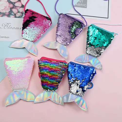 

Kids Cartoon coin purse sequines mini bag pocket change wallet for girls square organizer bag portable kids zipper purse bags
